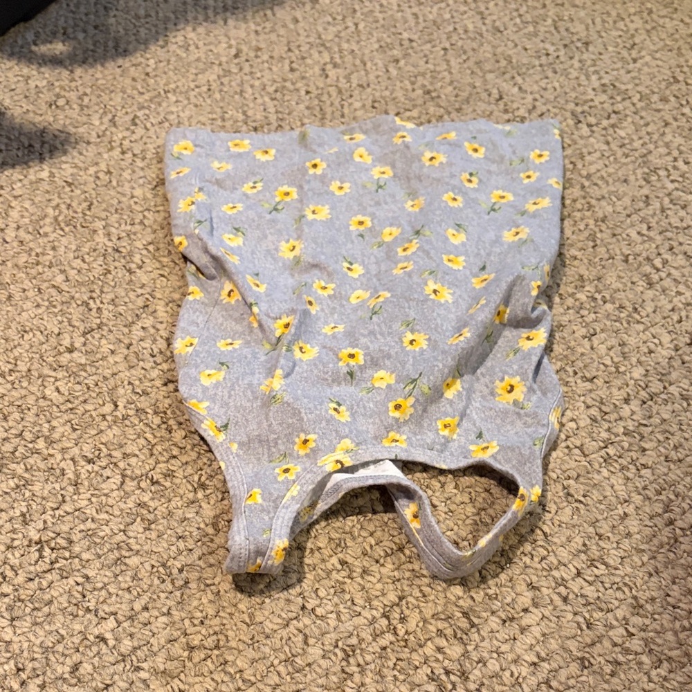 Floral Gray and Yellow Women's Belt
